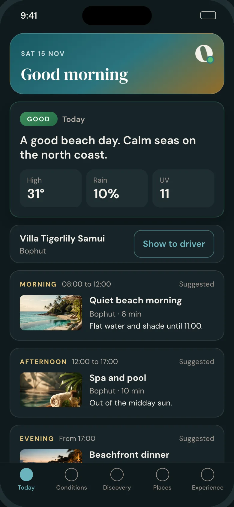 Today, morning plan